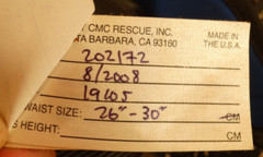 CMC Rescue Pro Series Sit Harness #202172 sz Small