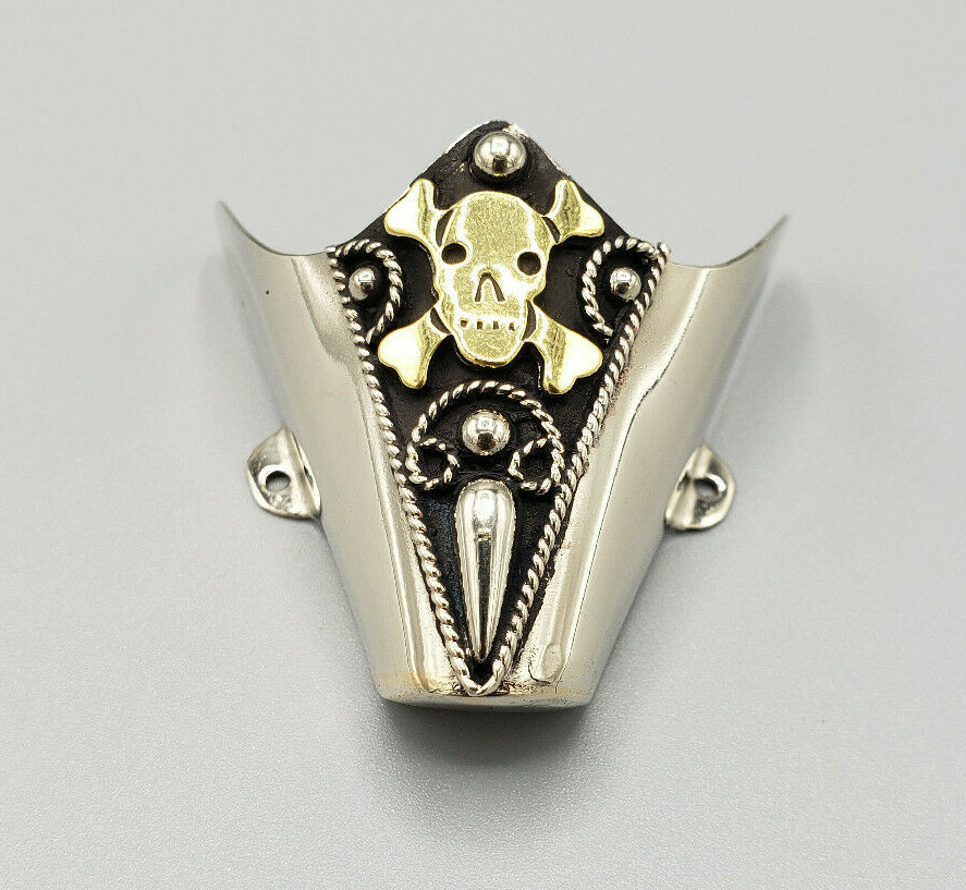 WESTERN COWBOY BOOT TIPS Pair – Skull & Bones Design Pointy