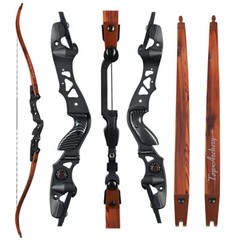 Archery 62″ ILF Takedown Recurve Bow Aluminum Riser Competition Athletic Hunting