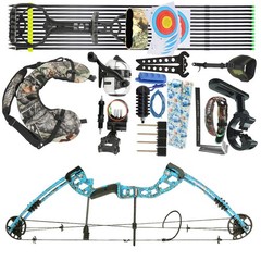 Archery Compound Bow Arrow Set 30-55 LBS Adjustable Hunting Shooting Beginners