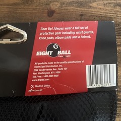 Eight Ball Multi Sport Pad Set 3-Pack Knee Elbow Wrist Protection Youth 14+