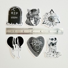 50pcsWaterproof  Vinyl Gothic Sticker Pack For Laptop,Water Bottle,Skateboard
