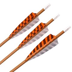ELONG 30″ Archery Carbon Arrows Wood Camo Shaft Spine 600/700 Recurve Bows Tu…