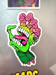 FACTORY SHRINK 2018 Santa Cruz x Mars Attacks BLACKLIGHT Reaper Skateboard Deck!
