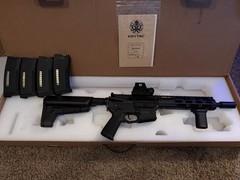 KRYTAC Alpha CRB AEG – UMBRELLA AMORY UPGRADES Airsoft Black W/ Accessories