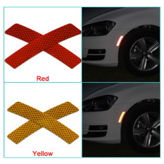 2x Reflective Car Bumper Wheel Eyebrow Fender Sticker Tape Safety Warning Decal