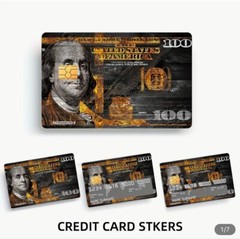 Lot x4 Hundred $100 US Dollar Bill Credit Debit Card Skin Cover Sticker #445