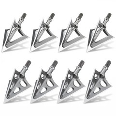 8-pcs Hunting Broadheads 125-Grain and 100-Grain Arrow Archery Arrowhead Suit…
