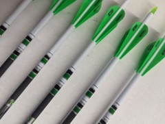 4 Fletch! Easton Axis 300 5mm Hunting Carbon Crested Arrows! Bohning Heat Vanes