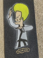 Mob Skateboard Grip Tape Beavis And Butthead Kung Fu Karate Afro Funny Cartoon