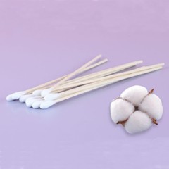 RIKWOG 200 Pcs Cotton Swabs, 6 Inch Long Ear Buds with Extra Long Wooden Handle
