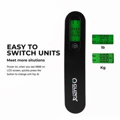 Digital Bow Scale,110 lbs High Precision Archery 15 x 5.5 x 3 cm, Black