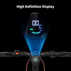 Electric Scooter up to 25Mph 35Miles Disc Brakes with EABS Fingerprint Unlock