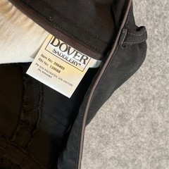 Dover Saddlery Black Wellesley Classic Piped Knee Patch Breech Women’s Size 26