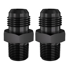 8AN Male Flare to 3/8″ NPT Black Aluminium Straight Fitting STL-8AN-3/8NPT-0