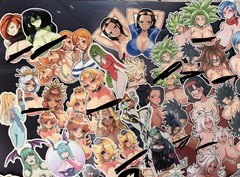Dragonball Z Waifu Stickers Huge Lot Bust Up Stickers Anime Stickers