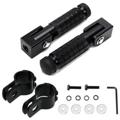 M8 Motorcycle Foot Pegs 90 Degree Foldable Footpegs CNC Anti-Skid Black