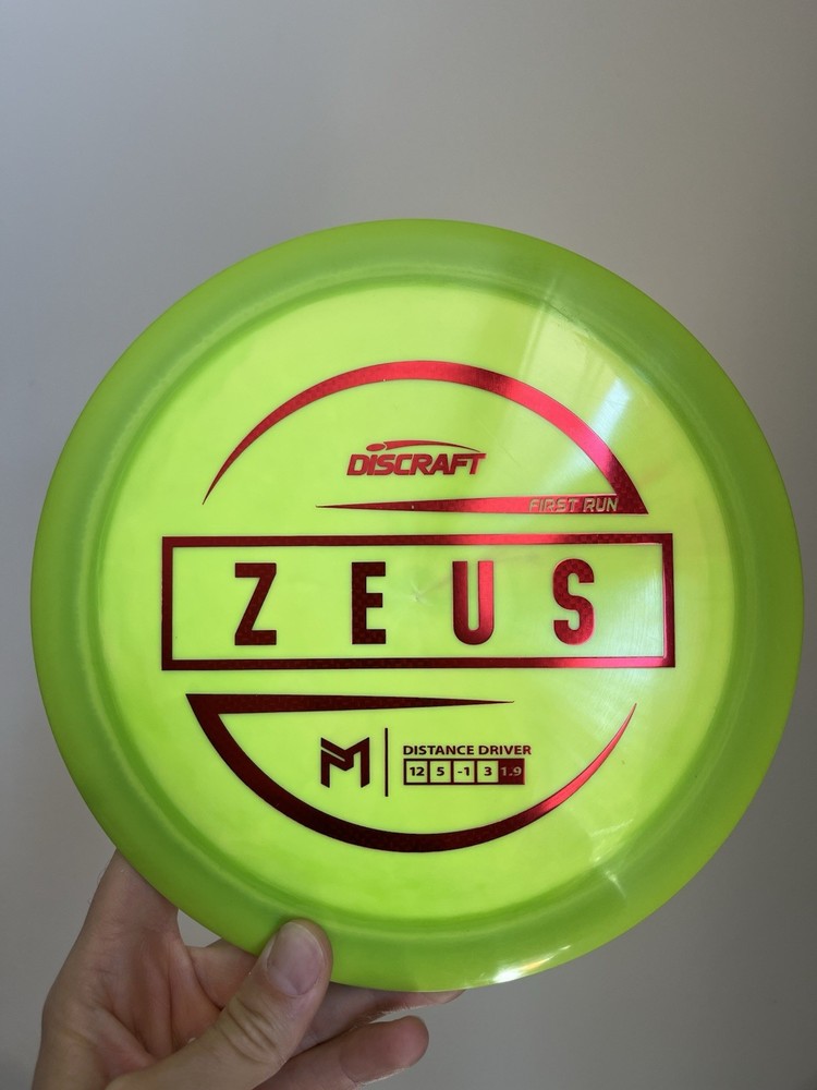 Discraft First Run ESP Zeus 173-174g Light Green Plate With Dark Green Rim