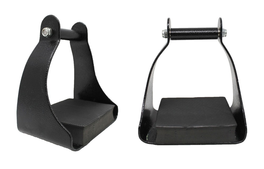 Challenger 6″ Aluminum Endurance Stirrups Lightweight Black Trail Riding Stirrup