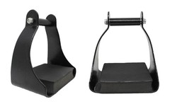 Challenger 6″ Aluminum Endurance Stirrups Lightweight Black Trail Riding Stirrup