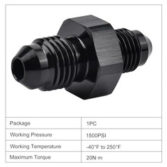 4AN Male to AN3 Male Flare Reducer Coupler Union Adapter 4AN to 3AN Straight