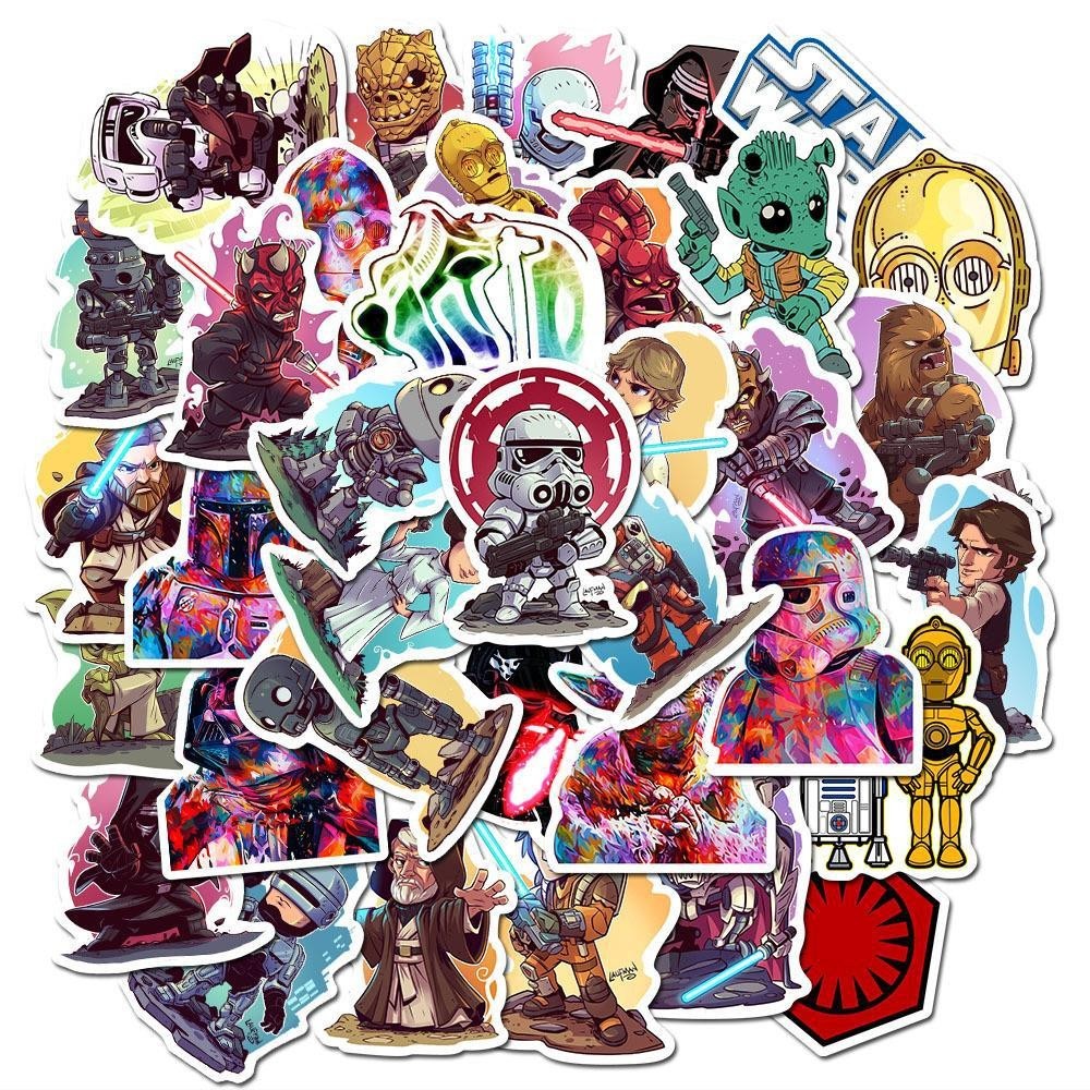 Mix 10/50 PCs StarWars Game Movie Graffiti Luggage Notebook Sticker-No Duplicate