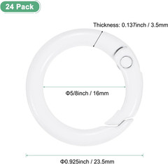 Metal Spring O Rings, Zinc Alloy Spring Keyring Buckle for Keychains/Bag/Purse/D