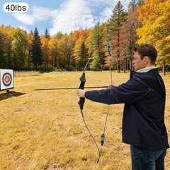 40 Pound Recurve Bow Kit Takedown Wooden Hunting Bow With Accessories Bogen Set