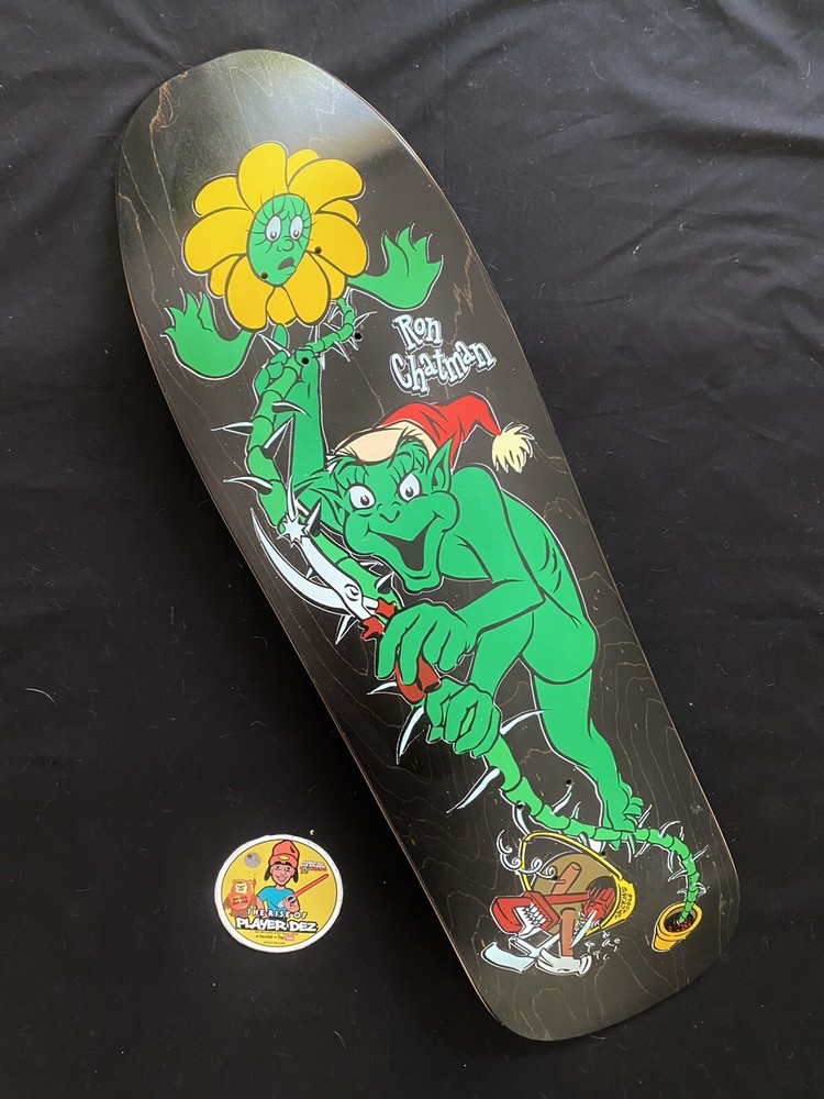 RARE World Industries PrimeWood Ron Chatman Gremlin Black Shaped Skateboard Deck