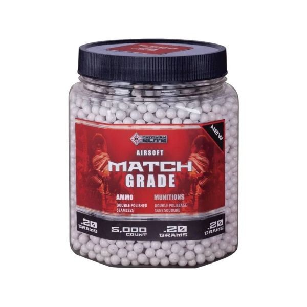 Match Grade 0.20g 5,000 Count Double Polished Precision BB Crosman AIRSOFT