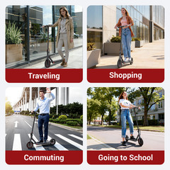 LADPED LP80 Folding Electric Scooter , 8.5-Inch Anti-Slip Solid Tires 21Miles