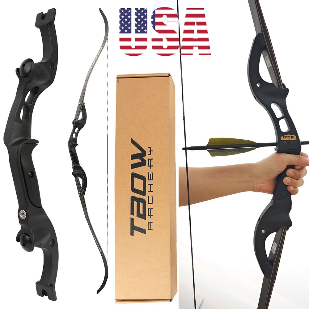 62″ F Interface Takedown Archery Recurve Bow 25-60lbs Limbs Aluminum Bow Hunting