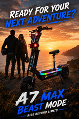 GleeRide A7 Max 10000W Electric Scooter 72V50A Dual Motor Off Road E-Scooter