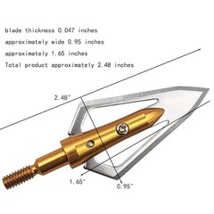 6/12pcs Archery 100 Grain Hunting Broadheads Arrowhead Point Bow Shooting Target