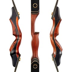 60″ Archery Takedown Recurve Bow Wooden Longbow Hunting Bow Set RH 30-50lbs