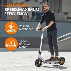Pyle 10in Foldable Electric Scooter Upgraded Pneumatic Tire 350W Adult