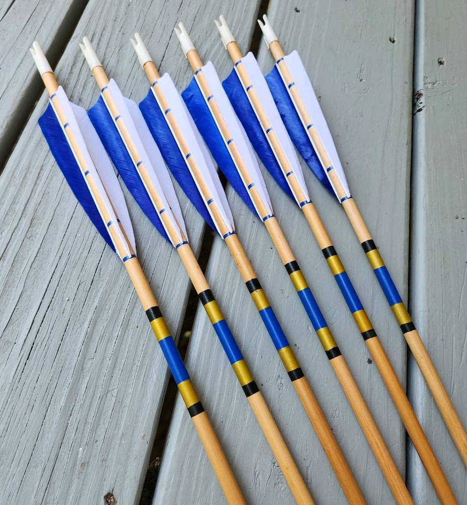 Half Dz 11/32 Cedar Arrows 31″ RW Fletch 5″ 30-40# With 125gn Field Points