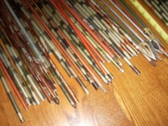 Vintage Lot Of 62 Mixed Easton Aluminum Target Arrows ~ for Repair READ.