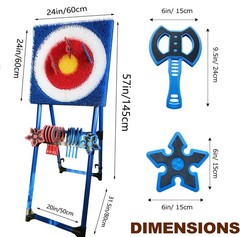 Axe Throwing Target Game Set Indoor Outdoor Kids Family Toss Toys Ninja Stars