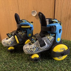 Roller Derby Unisex Kids Fun Roll Blue Adjustable Roller Skates Sz 7-11 W/brakes