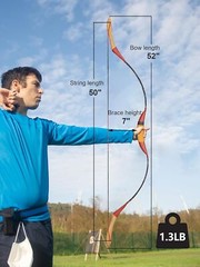 15-50lbs Traditional Recurve Bow Archery Hunting Handmade Mongolian Horse Bow