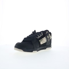 DC Stag 320188-XKSC Mens Black Nubuck Lace Up Skate Inspired Sneakers Shoes