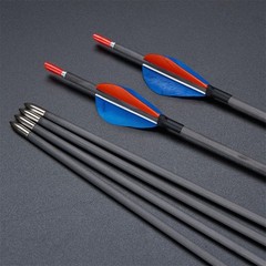 12PCS Archery Pure Carbon Arrows Turkey Feathers SP500-1200 Recurve Compound Bow