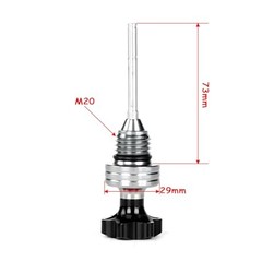 Dirt Bike Dipstick, CNC Alloy Pit Bike Engine Oil Dipstick for CRF50 Black