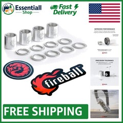 High-Performance Skateboard Aluminum Spacer & Zinc Speed Rings – 12 Count Set