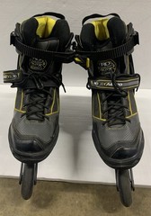 AERIO ELITE Q-60 Roller Derby Speed Inline Skates – Black & Gold Men’s Size 10
