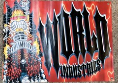 Vintage 1990/2000 World Industries Road Rage SKATEBOARD Poster Banner Sign Mint!