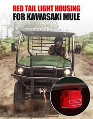 Red Tail Light Housing for Kawasaki Mule, 1PC Rear Brake Stop Lamp Cover Tail