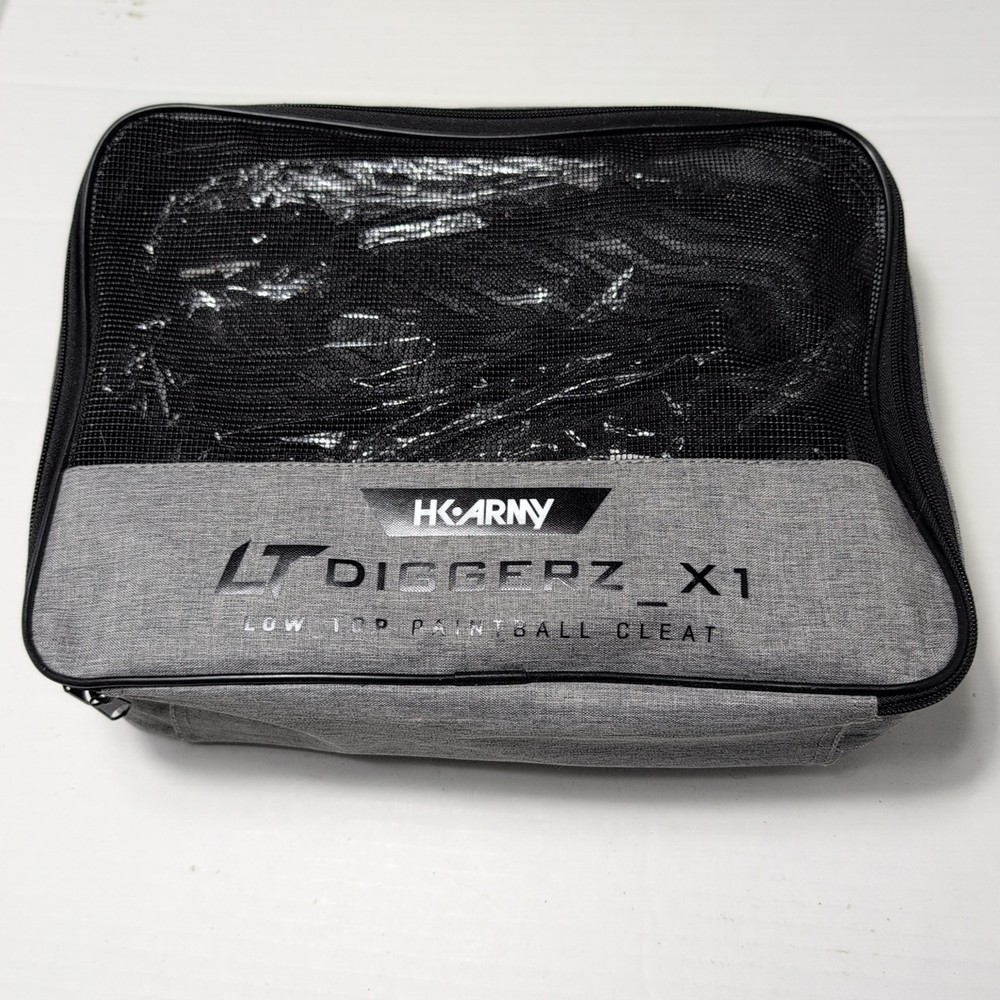 HK Army LT Diggerz X1 Low Top Paintball Cleats Black/Grey Size 11 NIP
