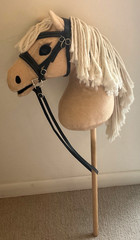Lemieux Hobby Horse “Popcorn” With Black Show Bridle, Slightly Used